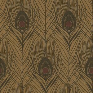 Bloomsbury Market Bonelli 10.05m x 53cm Metallic Finish Paste the Wall Wallpaper Roll Bronze/Brown 1,005cm L X 53cm W Image