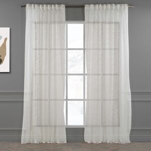 Lilijan Home & Curtain Extra Long & Extra Wide Classic Lace Curtain Panels Cream 140cm Width x 425cm Drop Image