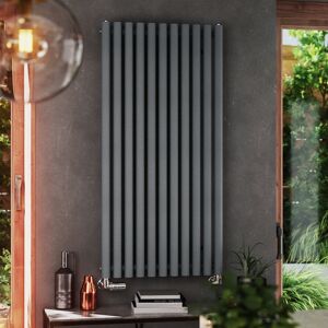 Terma Rolo Room Reversible Cylindrical Bar Designer Radiator White 1,200mm H X 590mm W X 96mm D Image