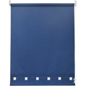 Symple Stuff Square Eyelet Daylight Outdoor Semi-Sheer Roller Blind Navy 165 cm L x 210 cm W Image