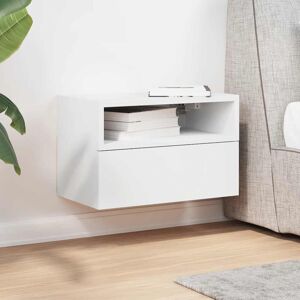 DEvidaxl Vidaxl Wall Mounted Bedside Table White 28.5cm H X 45cm W X 26cm D Image