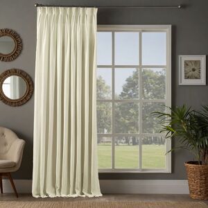 Noine Home Deco Polyester Room Darkening Pinch Pleat Single Curtain Panel Panel Ecru 245cm Width x 325cm Drop Image