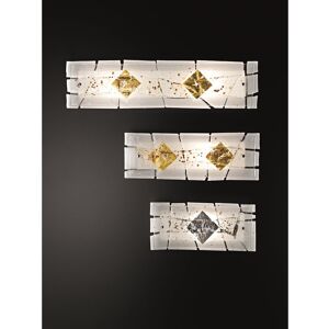 Selene Illuminazione Frame 1 - Light Flush Mount Clear, White and Gold 15 cm H x 45 cm W Image
