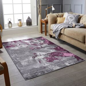 Wade Logan Vanig Dhurrie Purple/Grey Rug Purple Rectangle 120 x 170cm Image