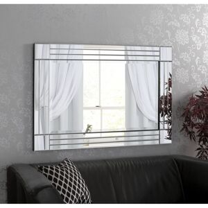 Latitude Run Molly Triple Glass Framed Wall Mirror Silver 120cm H X 80cm W X 2.5cm D Image