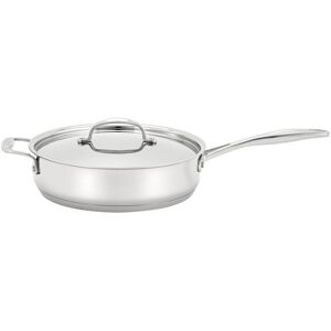 Stellar 7000, 28cm Stainless Steel Non-Stick Sauté Pan with Stainless Steel Lid, 3.5L Silver 24 cm Image