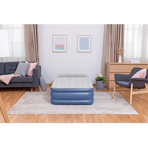 Bestway Tritech Inflatable Raised Height Queen Airbed Mattress w/ Built-In Pump Blue;White Image