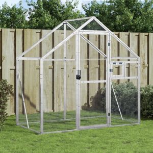 Dakota Fields Chantia 185cm Aluminum Flight Cage Silver 185cm H X 179cm W X 100cm D Image