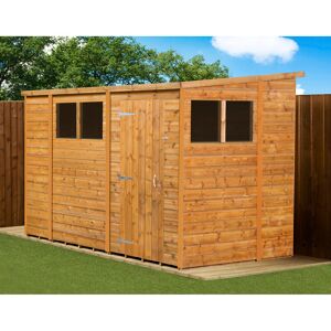 Empire Sheds Ltd Modular Pent Garden Shed 10X6 With Windows Brown 302.26cm W X 180.34cm D X 206cm H Image