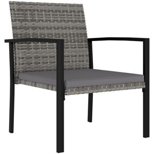 Ebern Designs Garden Dining Chairs 4 Pcs Poly Rattan Grey Grey 535.48cm H X 341.93cm W X 341.93cm D Image