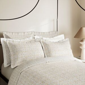 V&A Kerala 200TC BCI Cotton Percale Reversible Duvet Cover Ivory Double Image
