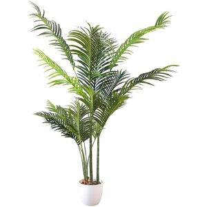 Leaf Large Artificial Palm Tree 160 Plant Green 160cm H X 100cm W X 100cm D Image