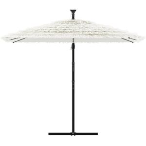 DEvidaxl Vidaxl Parasol with Steel Pole White 235cm H x 269cm W x 269cm D Image