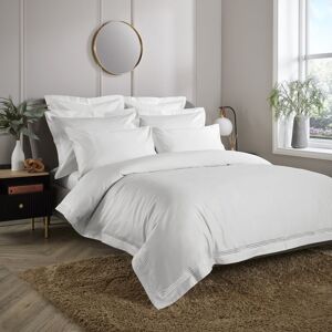17 Stories 800 Thread Count Triple Row Embroidered Sateen Duvet Cover White Super King Duvet Cover Image