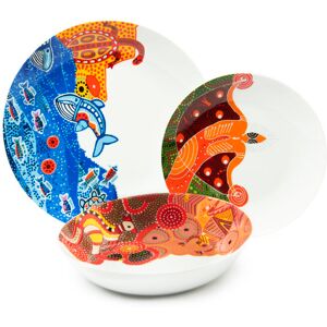 Excelsa "AUSTRALIAN" 18 PCS DINNER SET Blue;White;Orange 18 Image