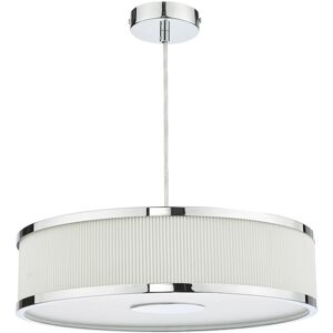 Canora Grey Avionne 3 - Light Pendant Polished Chrome/Ivory 11cm H X 40cm W Image