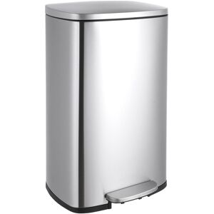 Brayden Studio Pedal Bin, Soft-close Pedal Bin, Large Waste Bin With Lid, Removable Inner Bucket, Odour Isolate, For Kitchen, Bathroom, Office Stainless Steel 50 Lit Stainless Steel 50L Image