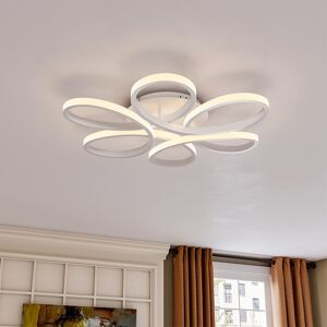 Wade Logan Innsbrook Modern Acrylic Light-adjusted Petal Ceiling Light 1-Light Semi Flush Mount Light White (Dimmable) 10cm H x 74cm W x 74cm D Image