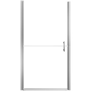 Belfry Bathroom Ballycor Semi-Frameless Fibreglass Hinged Shower Door Stainless Steel 195cm H x 79cm W Image