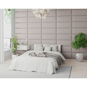 17 Stories Kamaya 30 cm x 75 cm Peel and Stick Upholstered Wall Paneling in Off White Pearl White 4'' H X 75cm H X 30cm W Image