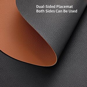 Ebern Designs Polyurethane Placemat Black Brown 40.5cm W X 33cm L X 0.1cm D Image