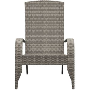 Marlow Home Co. Garden Adirondack Chair Grey Poly Rattan Grey 94cm H X 76cm W X 76cm D Image