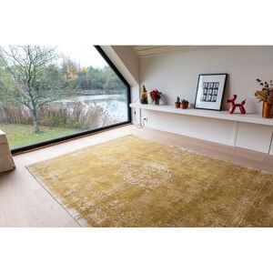 Louis de Poortere Spring Flatweave Brown Rug  Yellow Rectangle 200 x 280cm Image