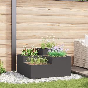 Latitude Run Planter Box Black 48cm H x 100cm W x 100cm D Image