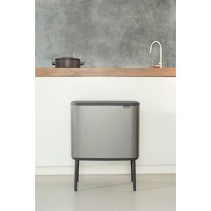 Brabantia 3 x 11 Litre Bo Touch Bin Platinum 124.92L Image