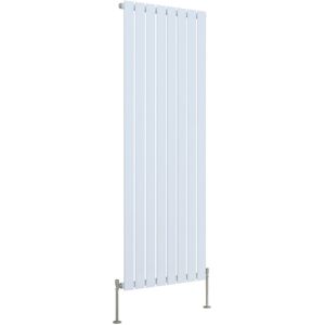 Belfry Heating Shonnard Vertical Single Flat Panel Radiator Gloss White 160cm H x 54.4cm W Image