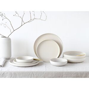 Creatable 8 Pcs. Uno Stoneware Crockery Set For 2 People White 8 Image