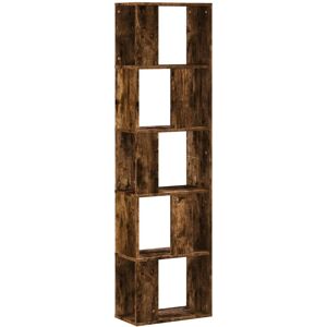 Borough Wharf Book Cabinet/Room Divider Artisian Oak 80X24x186 Cm Smoked Oak (5 Shelves) 162.5cm H x 45cm W x 23.5cm D Image