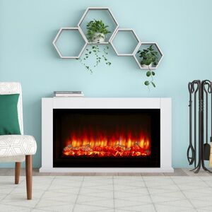 Suncrest Lumley Electric Fireplace Suite White 67.5cm H X 121.5cm W X 33cm D Image