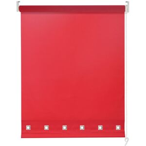Symple Stuff Square Eyelet Daylight Outdoor Semi-Sheer Roller Blind Red 210 cm L x 180 cm W Image