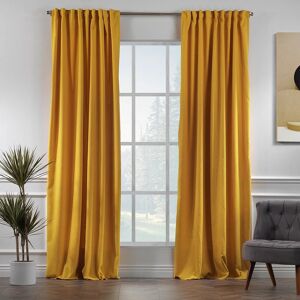Lilijan Home & Curtain Extra Long & Extra Wide Decorative Curtain Single Panel Mustard Yellow 140cm Width x 450cm Drop Image