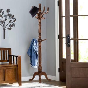 Astoria Grand Hulsey Solid Wood Freestanding 8 - Hook Coat Rack Brown 200cm H X 60cm W X 60cm D Image