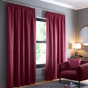 Fusion Galaxy Polyester Room Darkening Pinch Pleat Curtain Pair Wine Width 229 x Drop 183 cm Image