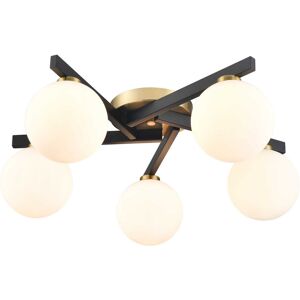 Fairmont Park Aldajuste Flush Mount Brass;Black 7.6cm H X 23.2cm W X 23.2cm D Image
