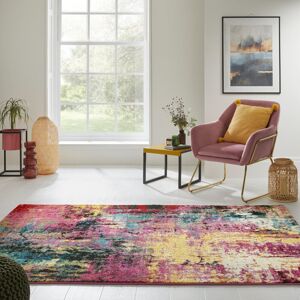 Metro Carlesha Abstract Machine Woven Multicolour Area Rug Multicolour Rectangular 120 x 170cm Image