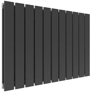 Belfry Heating Tanya Horizontal Flat Panel Radiator Anthracite 60cm H x 83.6cm W x 6.1cm D Image