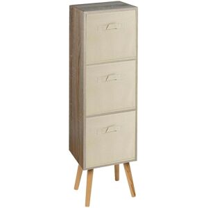 17 Stories Corto Bookcase Antique Oak/Beige/Black 100cm H X 30cm W X 24cm D Image