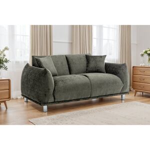 Fairmont Park Textured Chenille Sofa Green 75cm H x 165cm W x 95cm D/2 Image