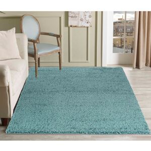 Hashtag Home Chanice Shaggy Duck Egg Blue Rug Duck Egg Blue Rectangle 160 x 230cm Image