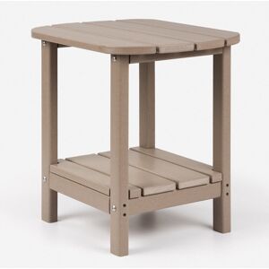ClassicLiving Deerfiled Rectangular 35.5cm L Outdoor Side Table Weathered Wood 45cm H X 45.5cm W X 35.5cm L Image