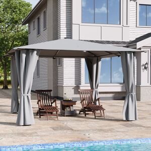 Dakota Fields Steel Pergola Gray 260cm H x 400cm W x 400cm D Image