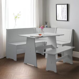 Latitude Run Lief 5 - Person Breakfast Nook Dining Set Grey 5 Image