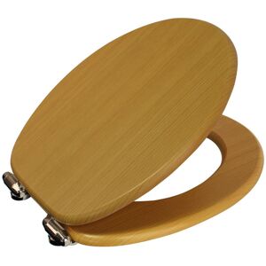 Belfry Bathroom Sellman Soft Close Round Standard Toilet Seat Beech 93.98cm W X 113.03cm D Image