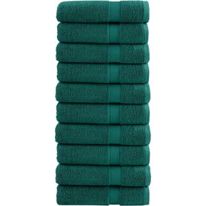 Ebern Designs Nerte 100% Cotton Bath Towels - Set of 10 Green 150cm L x 100cm W Image