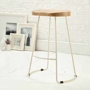 17 Stories Wayman 80cm Bar Stool White 80cm H X 44cm W X 37cm D Image