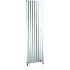 K-Rad Boston Vertical Flat Panel Radiator White 160cm H x 48cm W x 7cm D Image